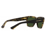 Dolce & Gabbana - Occhiale da Sole Lusso Sartoriale - Nero Avana Giallo Verde Scuro - Dolce & Gabbana Eyewear