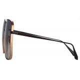 Linda Farrow - Andoa Squared Sunglasses in Black - LFL1254C1SUN - Linda Farrow Eyewear