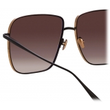 Linda Farrow - Andoa Squared Sunglasses in Black - LFL1254C1SUN - Linda Farrow Eyewear