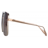 Linda Farrow - Andoa Squared Sunglasses in Rose Gold - LFL1254C3SUN - Linda Farrow Eyewear