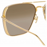 Linda Farrow - Asher Aviator Sunglasses in Light Gold (C4) - LFL1122C1SUN - Linda Farrow Eyewear