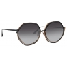 Linda Farrow - Aspen Hexagon Sunglasses in Nickel - LFL1355C1SUN - Linda Farrow Eyewear