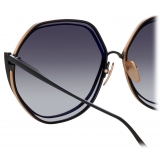 Linda Farrow - Aspen Hexagon Sunglasses in Nickel - LFL1355C1SUN - Linda Farrow Eyewear