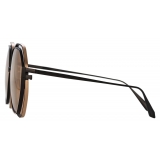 Linda Farrow - Aspen Hexagon Sunglasses in Nickel and Rose Gold - LFL1355C4SUN - Linda Farrow Eyewear