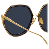 Linda Farrow - Aspen Hexagon Sunglasses in Yellow Gold - LFL1355C3SUN - Linda Farrow Eyewear