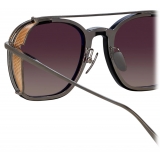 Linda Farrow - Aston Square Sunglasses in White Gold - LFL1359C2SUN - Linda Farrow Eyewear
