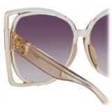 Linda Farrow - Astra Cat Eye Sunglasses in Ash - LFL1357C3SUN - Linda Farrow Eyewear