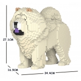 Jekca - Chow Chow 02S-M04 - Lego - Scultura - Costruzione - 4D - Animali di Mattoncini - Toys