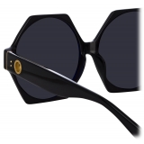 Linda Farrow - Bora Hexagon Sunglasses in Black - LFL1260C1SUN - Linda Farrow Eyewear