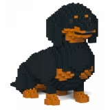 Jekca - Dachshund 03S-M01 - Lego - Sculpture - Construction - 4D - Brick Animals - Toys