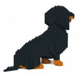 Jekca - Dachshund 03S-M01 - Lego - Sculpture - Construction - 4D - Brick Animals - Toys