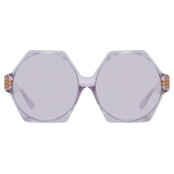 Linda Farrow - Bora Hexagon Sunglasses in Black Grey Tortoiseshell - LFL1260C6SUN - Linda Farrow Eyewear