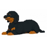 Jekca - Dachshund 04S-M01 - Lego - Sculpture - Construction - 4D - Brick Animals - Toys