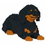 Jekca - Dachshund 04S-M01 - Lego - Sculpture - Construction - 4D - Brick Animals - Toys