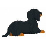 Jekca - Dachshund 04S-M01 - Lego - Sculpture - Construction - 4D - Brick Animals - Toys