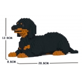 Jekca - Dachshund 04S-M01 - Lego - Scultura - Costruzione - 4D - Animali di Mattoncini - Toys