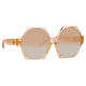 Linda Farrow - Occhiali da Sole Bora Hexagon in Pesca - LFL1260C3SUN - Linda Farrow Eyewear