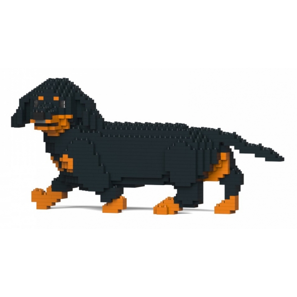 Jekca - Dachshund 06S-M01 - Lego - Sculpture - Construction - 4D - Brick Animals - Toys