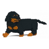 Jekca - Dachshund 06S-M01 - Lego - Sculpture - Construction - 4D - Brick Animals - Toys