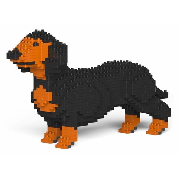 Jekca - Dachshund 01S-M01 - Lego - Sculpture - Construction - 4D - Brick Animals - Toys
