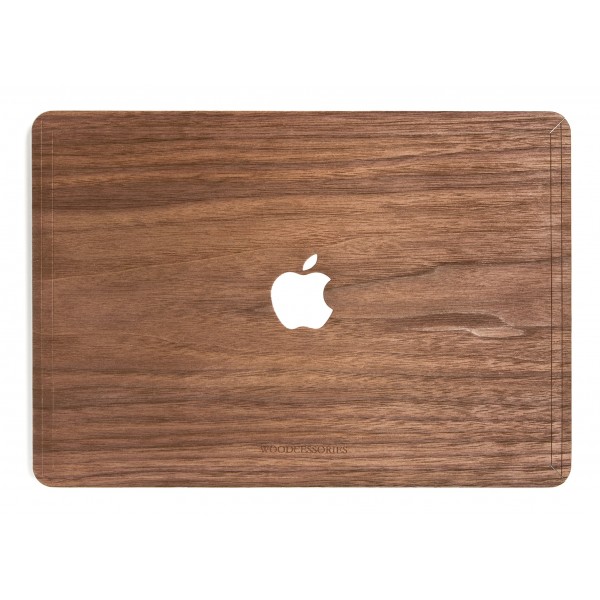 Woodcessories - Noce / MacBook Skin Cover - MacBook 15 Pro Retina - Eco Skin - Apple Logo - Cover MacBook in Legno