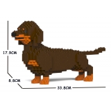 Jekca - Dachshund 02S-M02 - Lego - Scultura - Costruzione - 4D - Animali di Mattoncini - Toys