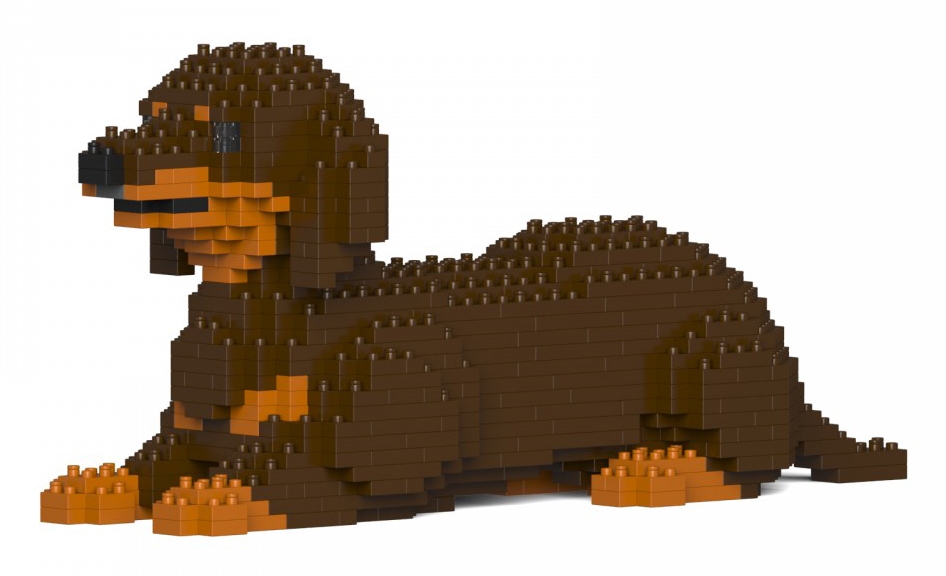 Jekca - Dachshund 04S-M02 - Lego - Scultura - Costruzione - 4D - Animali di  Mattoncini - Toys - Avvenice