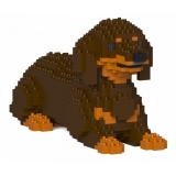 Jekca - Dachshund 04S-M02 - Lego - Sculpture - Construction - 4D - Brick Animals - Toys