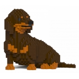 Jekca - Dachshund 05S-M02 - Lego - Scultura - Costruzione - 4D - Animali di Mattoncini - Toys