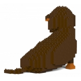 Jekca - Dachshund 05S-M02 - Lego - Sculpture - Construction - 4D - Brick Animals - Toys