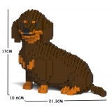 Jekca - Dachshund 05S-M02 - Lego - Scultura - Costruzione - 4D - Animali di Mattoncini - Toys