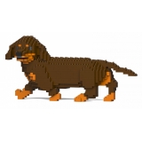 Jekca - Dachshund 06S-M02 - Lego - Sculpture - Construction - 4D - Brick Animals - Toys