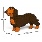 Jekca - Dachshund 01S-M02 - Lego - Sculpture - Construction - 4D - Brick Animals - Toys