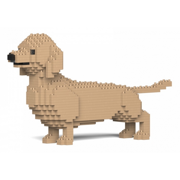 Jekca - Dachshund 02S-M03 - Lego - Sculpture - Construction - 4D - Brick Animals - Toys