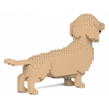 Jekca - Dachshund 02S-M03 - Lego - Sculpture - Construction - 4D - Brick Animals - Toys