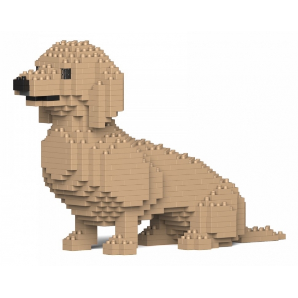 Jekca - Dachshund 03S-M03 - Lego - Scultura - Costruzione - 4D - Animali di Mattoncini - Toys