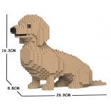 Jekca - Dachshund 03S-M03 - Lego - Sculpture - Construction - 4D - Brick Animals - Toys