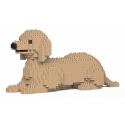 Jekca - Dachshund 04S-M03 - Lego - Sculpture - Construction - 4D - Brick Animals - Toys