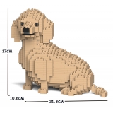 Jekca - Dachshund 05S-M03 - Lego - Scultura - Costruzione - 4D - Animali di Mattoncini - Toys