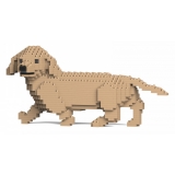 Jekca - Dachshund 06S-M03 - Lego - Sculpture - Construction - 4D - Brick Animals - Toys