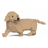 Jekca - Dachshund 06S-M03 - Lego - Scultura - Costruzione - 4D - Animali di Mattoncini - Toys