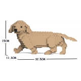 Jekca - Dachshund 06S-M03 - Lego - Scultura - Costruzione - 4D - Animali di Mattoncini - Toys