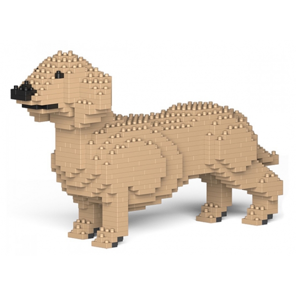 Jekca - Dachshund 01S-M03 - Lego - Scultura - Costruzione - 4D - Animali di Mattoncini - Toys