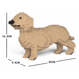 Jekca - Dachshund 01S-M03 - Lego - Sculpture - Construction - 4D - Brick Animals - Toys