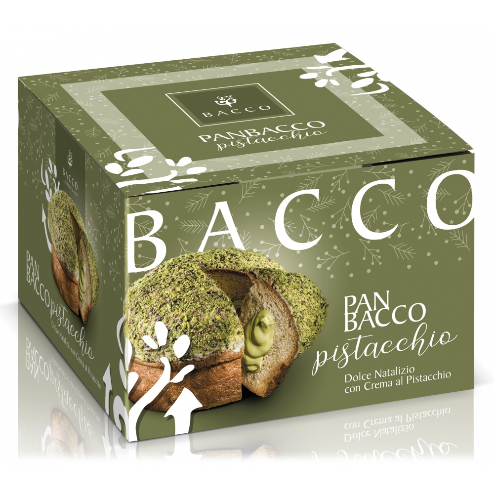 Bacco - Tipicità al Pistacchio - PanBacco al Pistacchio - Panettone Artigianale - 900 g