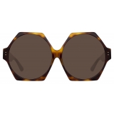 Linda Farrow - Bora Hexagon Sunglasses in Tortoiseshell - LFL1260C2SUN - Linda Farrow Eyewear