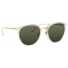 Linda Farrow - Calthorpe Oval Sunglasses in Clear - LFL251C76SUN - Linda Farrow Eyewear