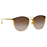 Linda Farrow - Occhiali da Sole Calthorpe Oval in Marrone Sfumato - LFL251C81SUN - Linda Farrow Eyewear