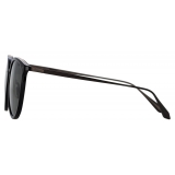 Linda Farrow - Calthorpe Oval Sunglasses in Black Matt Nickel - LFL251C79SUN - Linda Farrow Eyewear