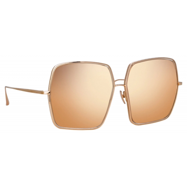 Linda Farrow - Camaro Oversized Sunglasses in Rose Gold - LFL1349C2SUN - Linda Farrow Eyewear